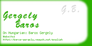 gergely baros business card